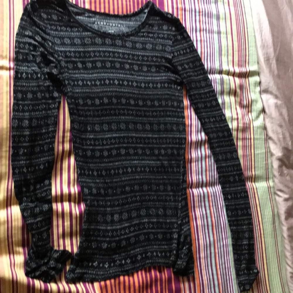 Womens Aéropostale Shirt black and gray